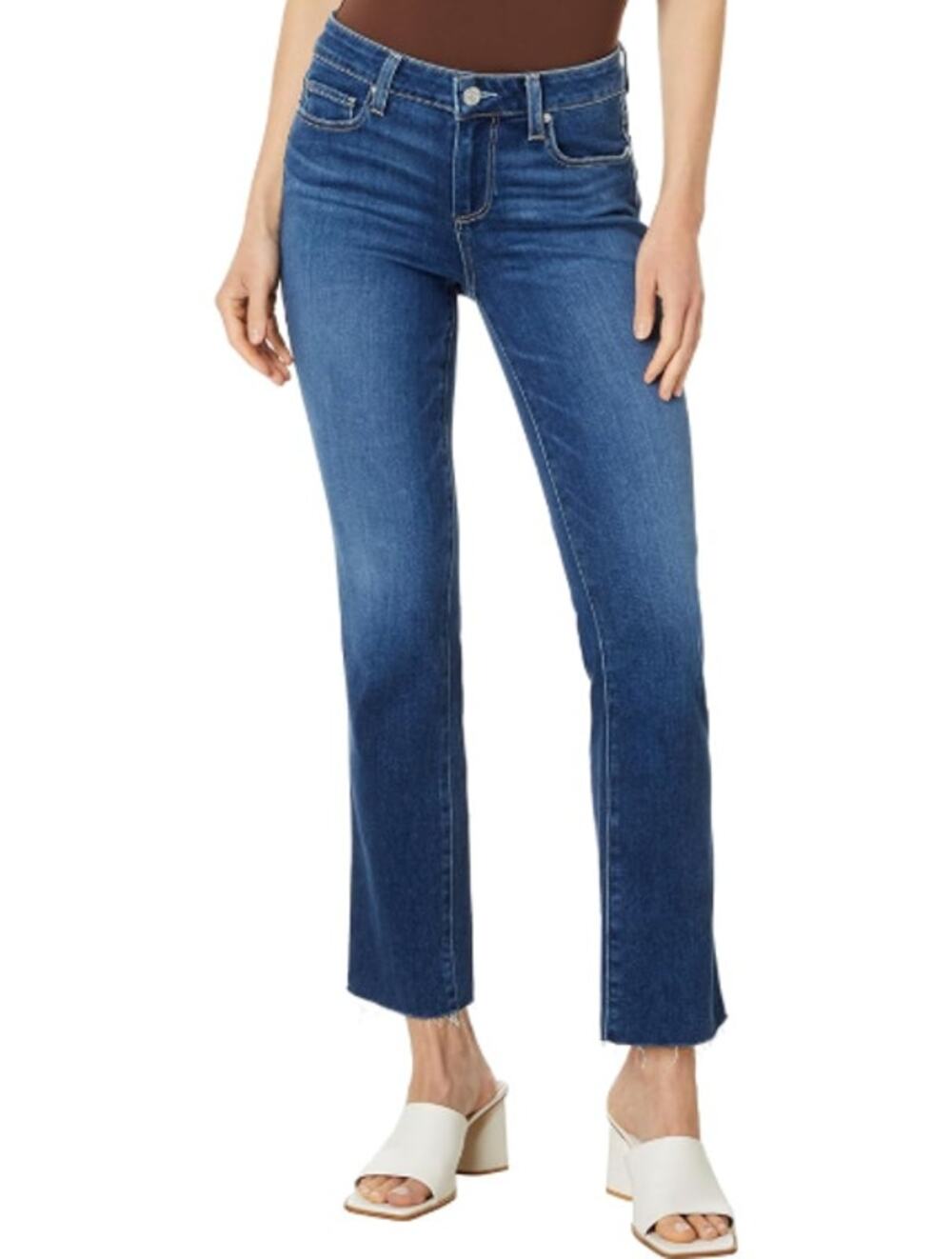 PAIGE Boyfriend Jeans Brigitte High Rise Straight Leg Vintage Wash Denim NWT 24
